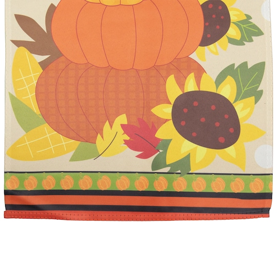 12.5" x 18" Pumpkins & Sunflowers Autumn Garden Flag